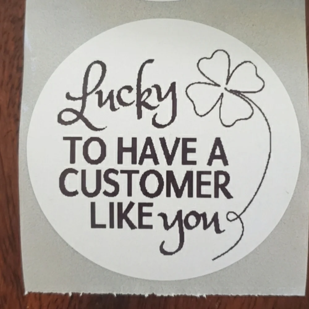3/$15 THANK YOU STICKERS Green Large Round 2 Inch St. Patrick's Day Set of 50
